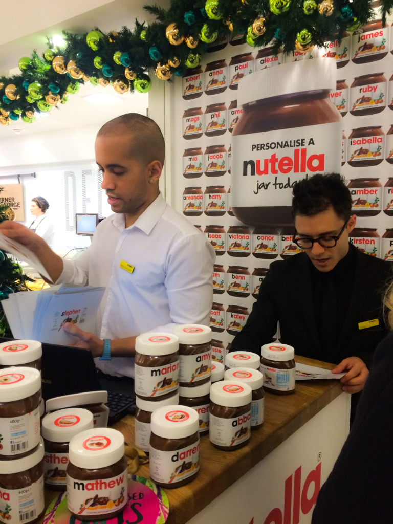 Selfridges Nutella